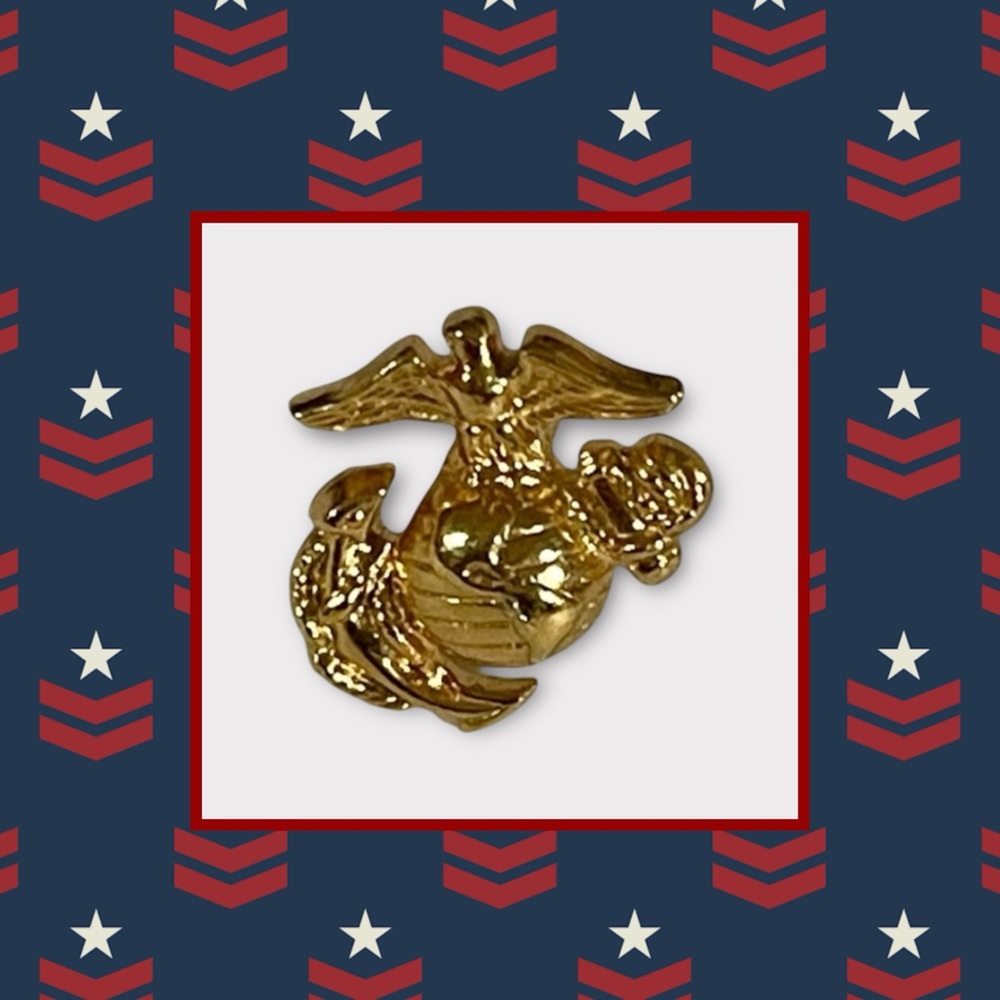 USMC United States Marine Corp Eagle Globe and Anchor Tie Tack - Picture 1 of 9